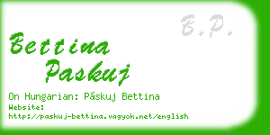 bettina paskuj business card
